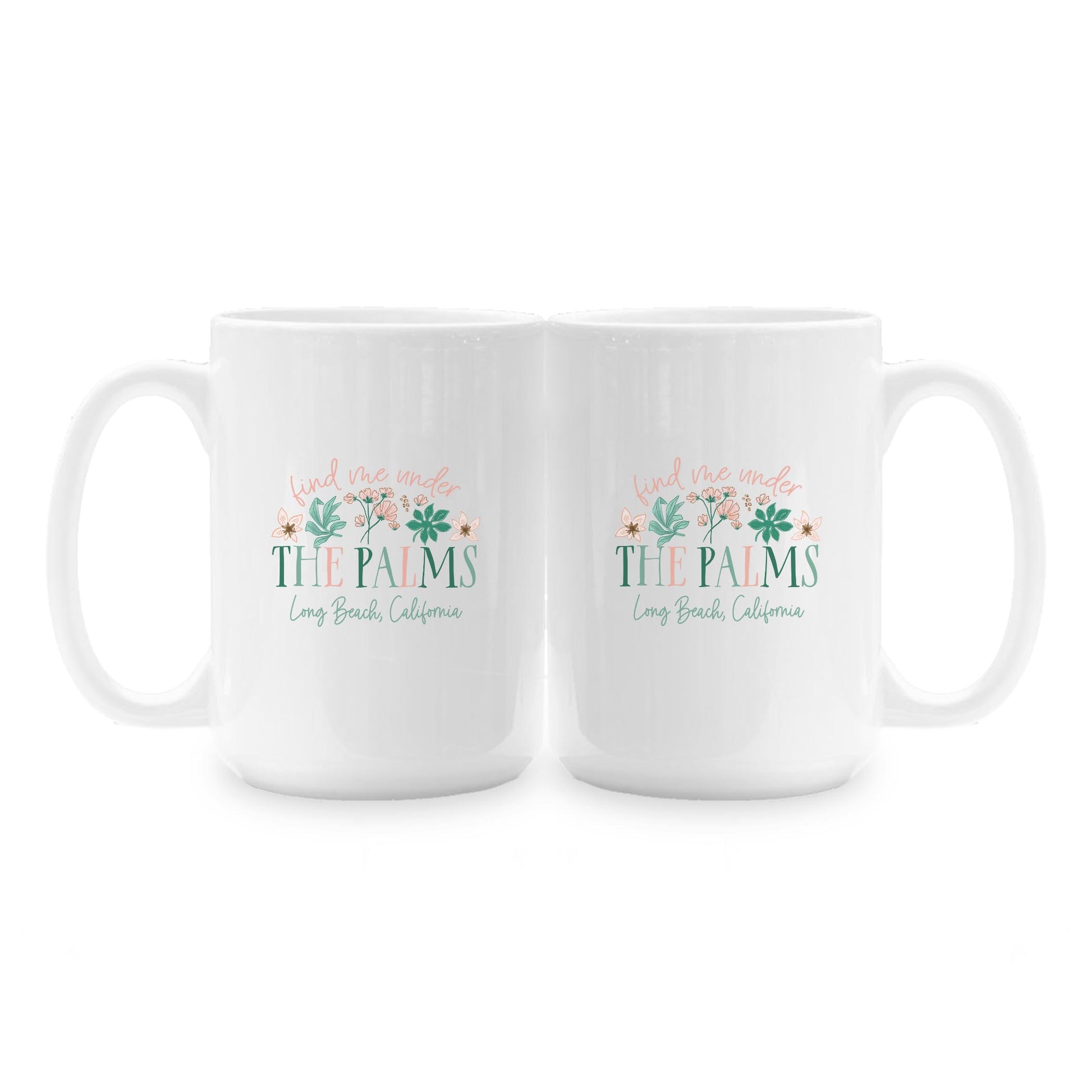 15oz Coffee Mug White-Love+Local Lush Tropics -1