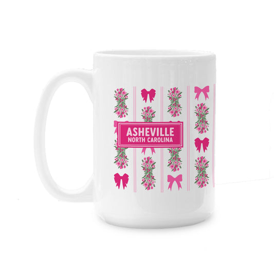 15oz Coffee Mug White-Love+Local Bonita Bows -0