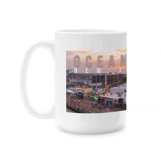 15oz Coffee Mug White-Manco Sunset -0
