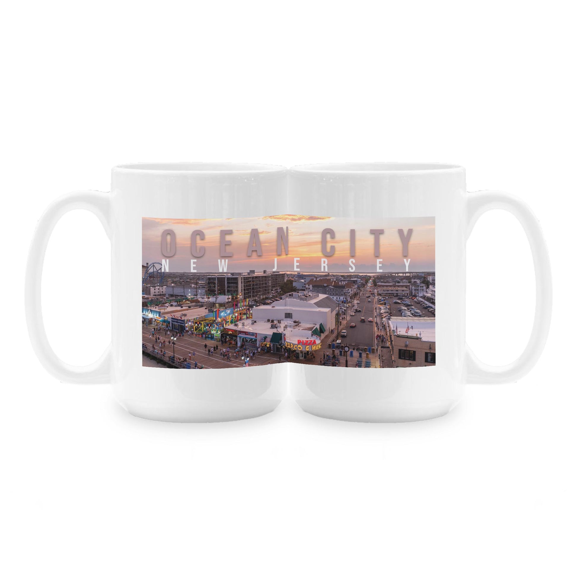 15oz Coffee Mug White-Manco Sunset -1