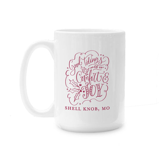 15oz Coffee Mug White-Winterberry Shell Knob Missouri -0