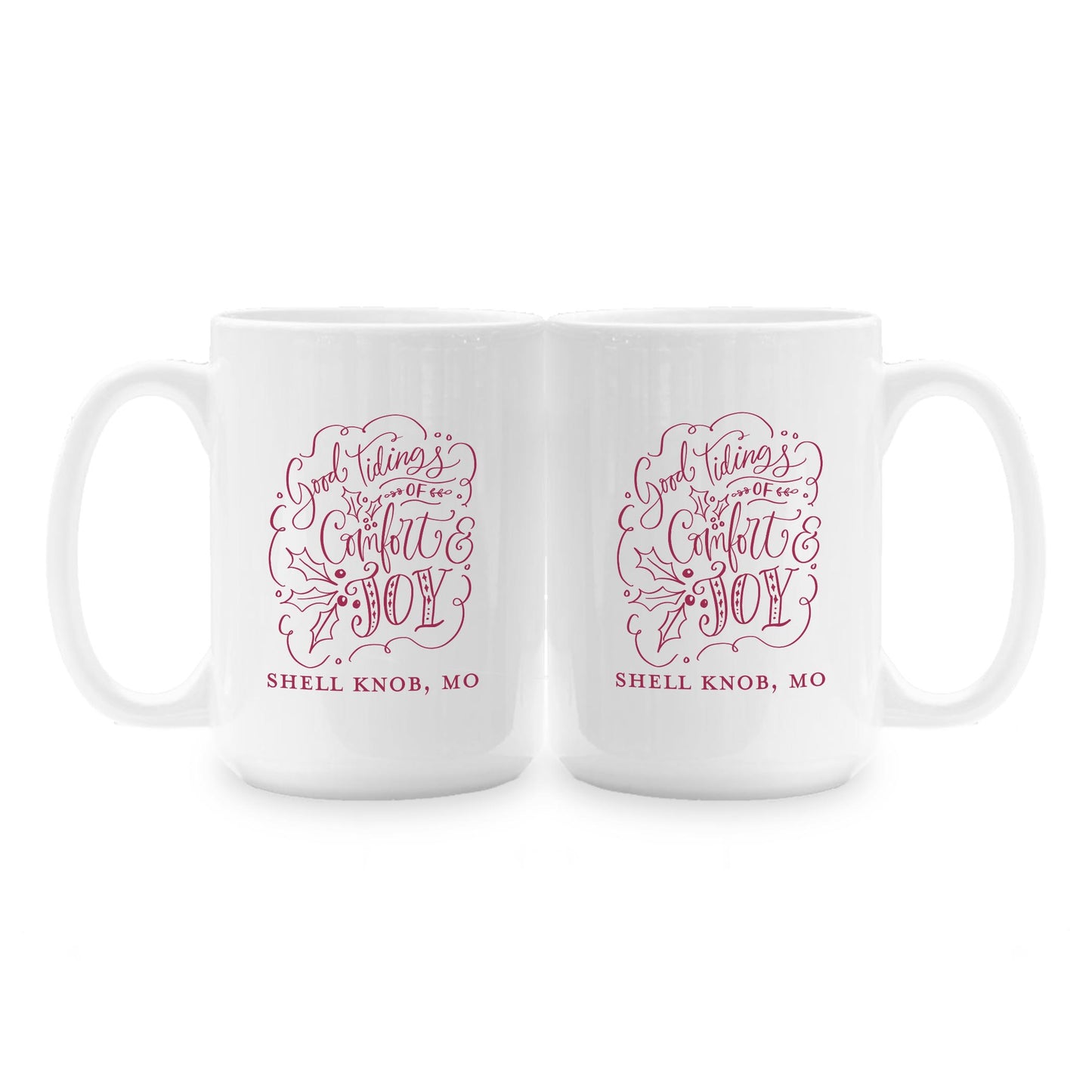 15oz Coffee Mug White-Winterberry Shell Knob Missouri -1