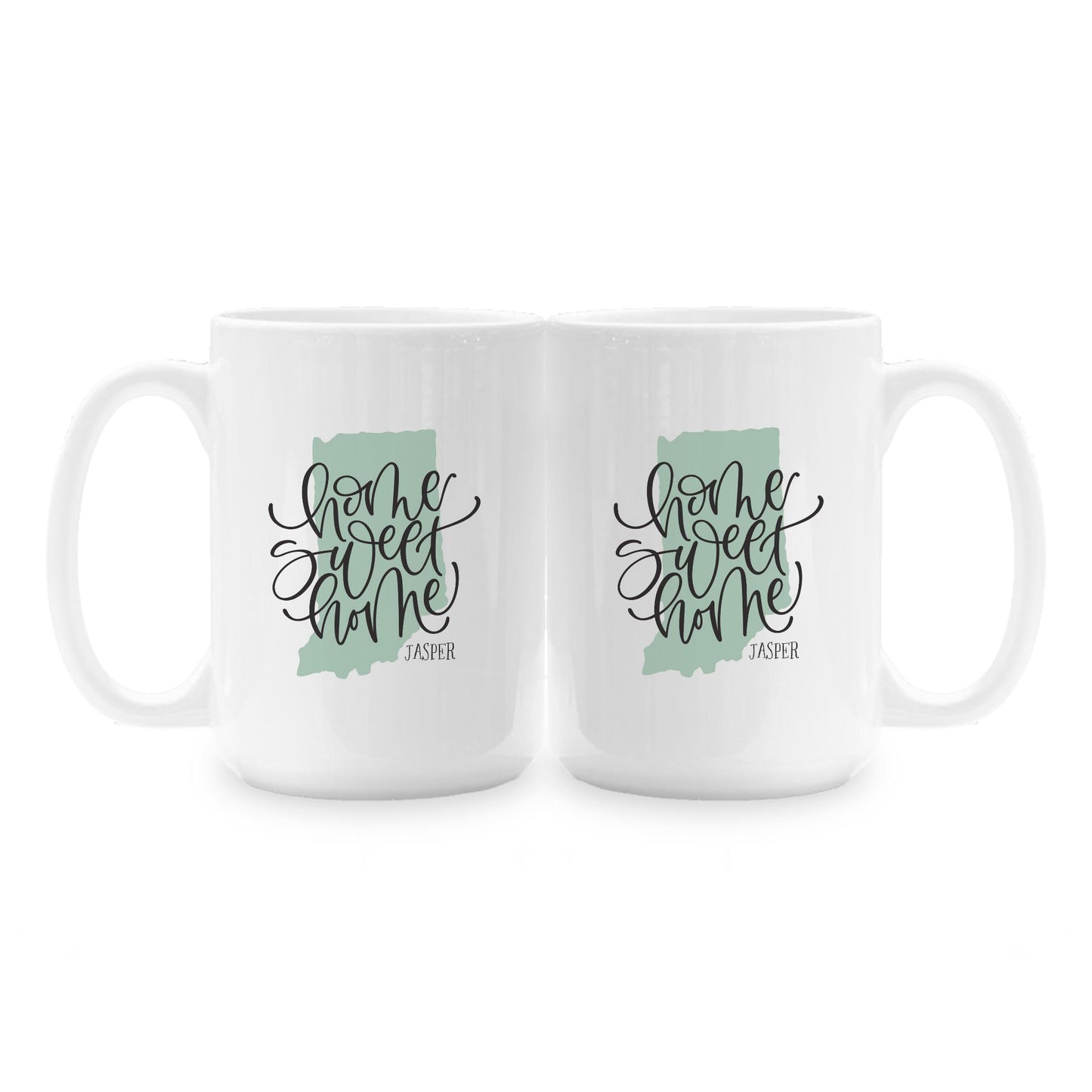 15oz Coffee Mug White-Home Sweet Home Jasper Indiana -1