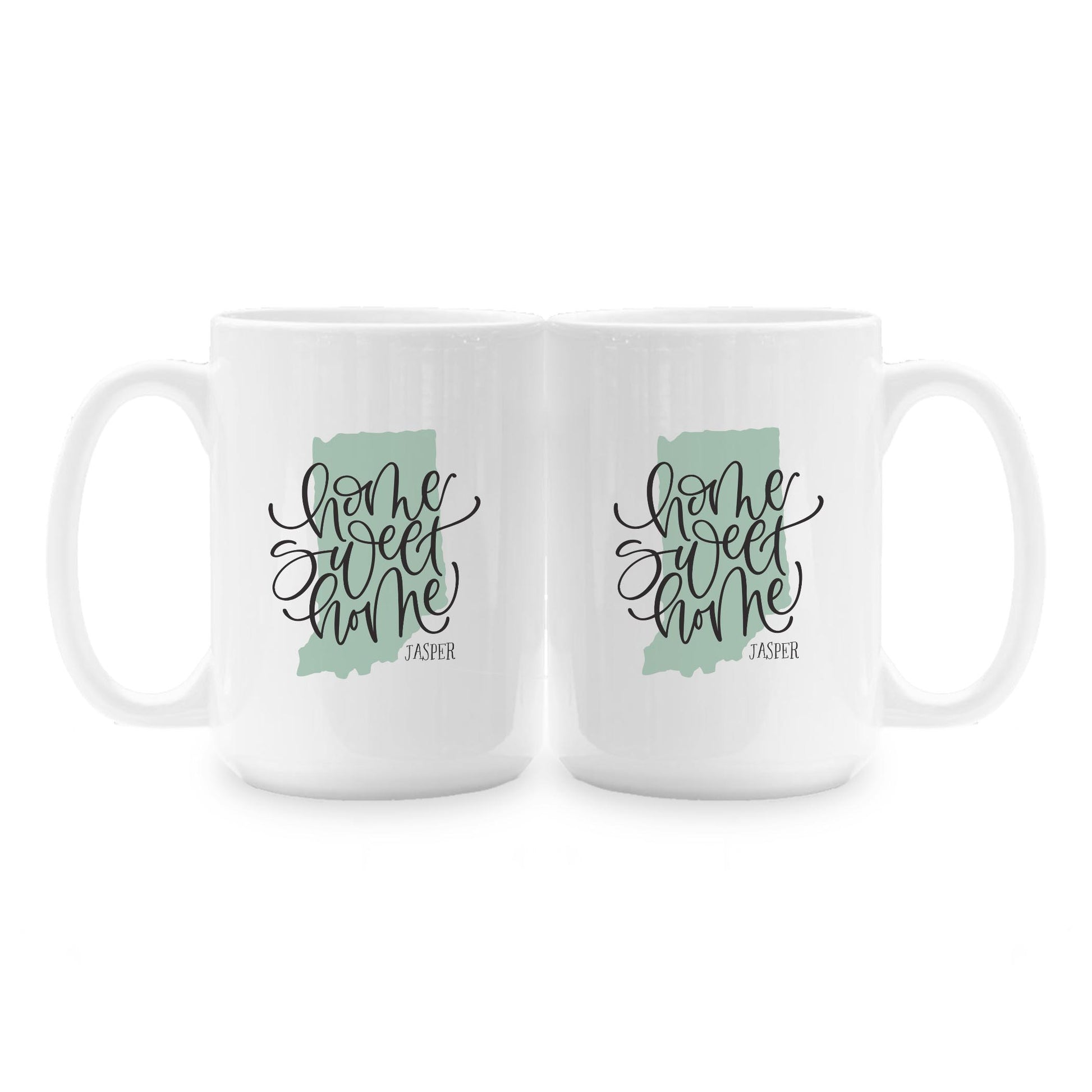 15oz Coffee Mug White-Home Sweet Home Jasper Indiana -1