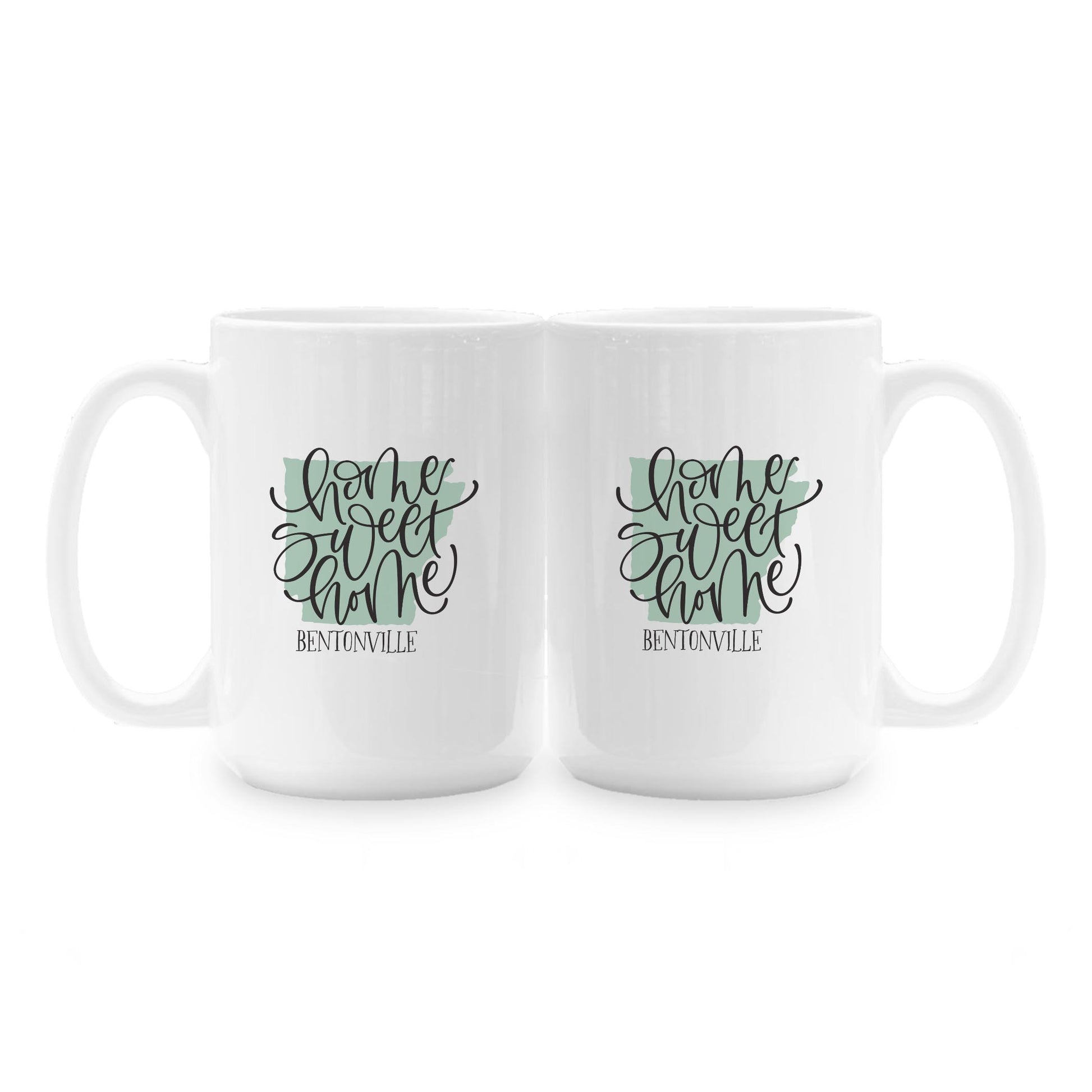 15oz Coffee Mug White-Home Sweet Home Bentonville Arkansas -1