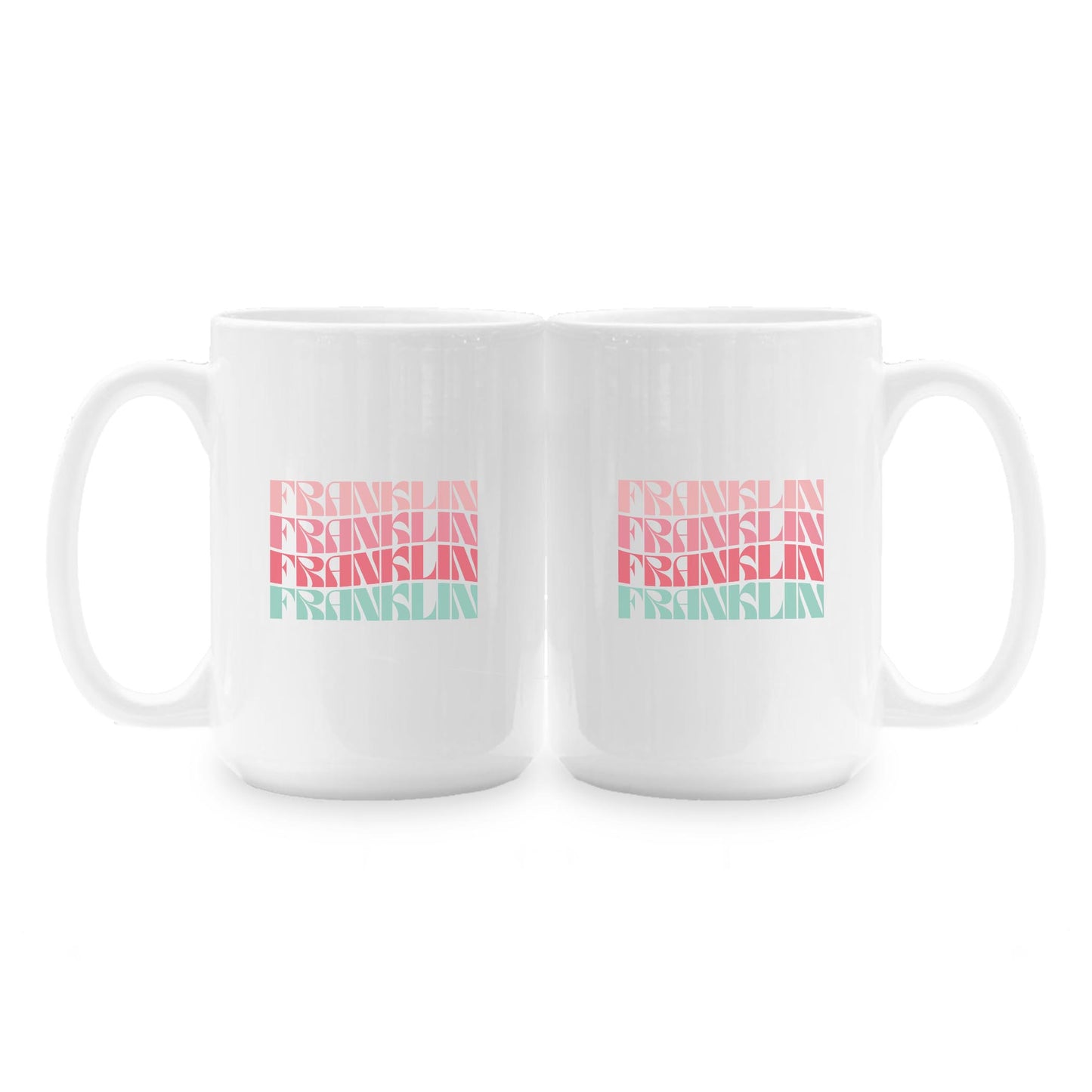 15oz Coffee Mug White-Retro Wave Franklin Kentucky -1