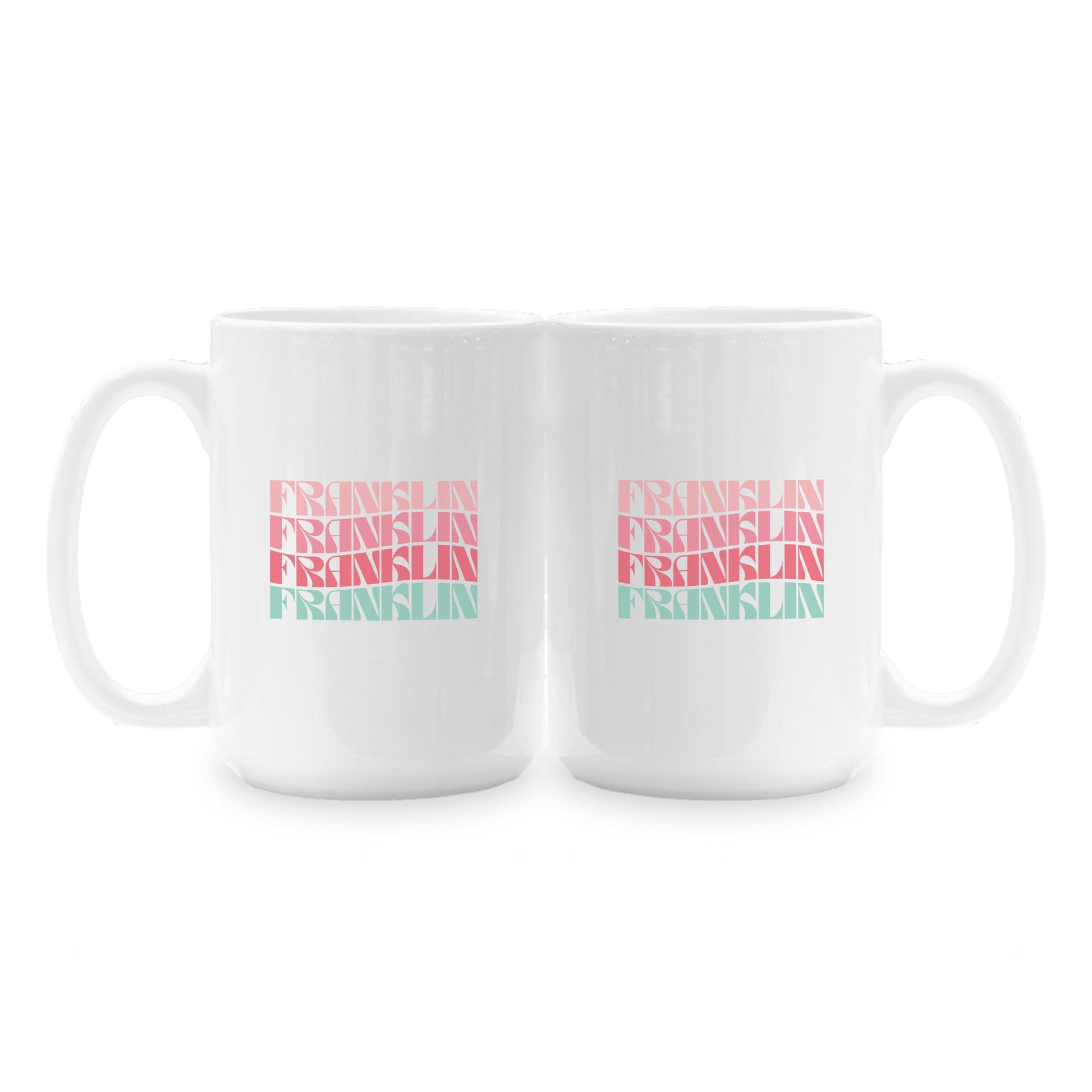 15oz Coffee Mug White-Retro Wave Franklin Kentucky -1