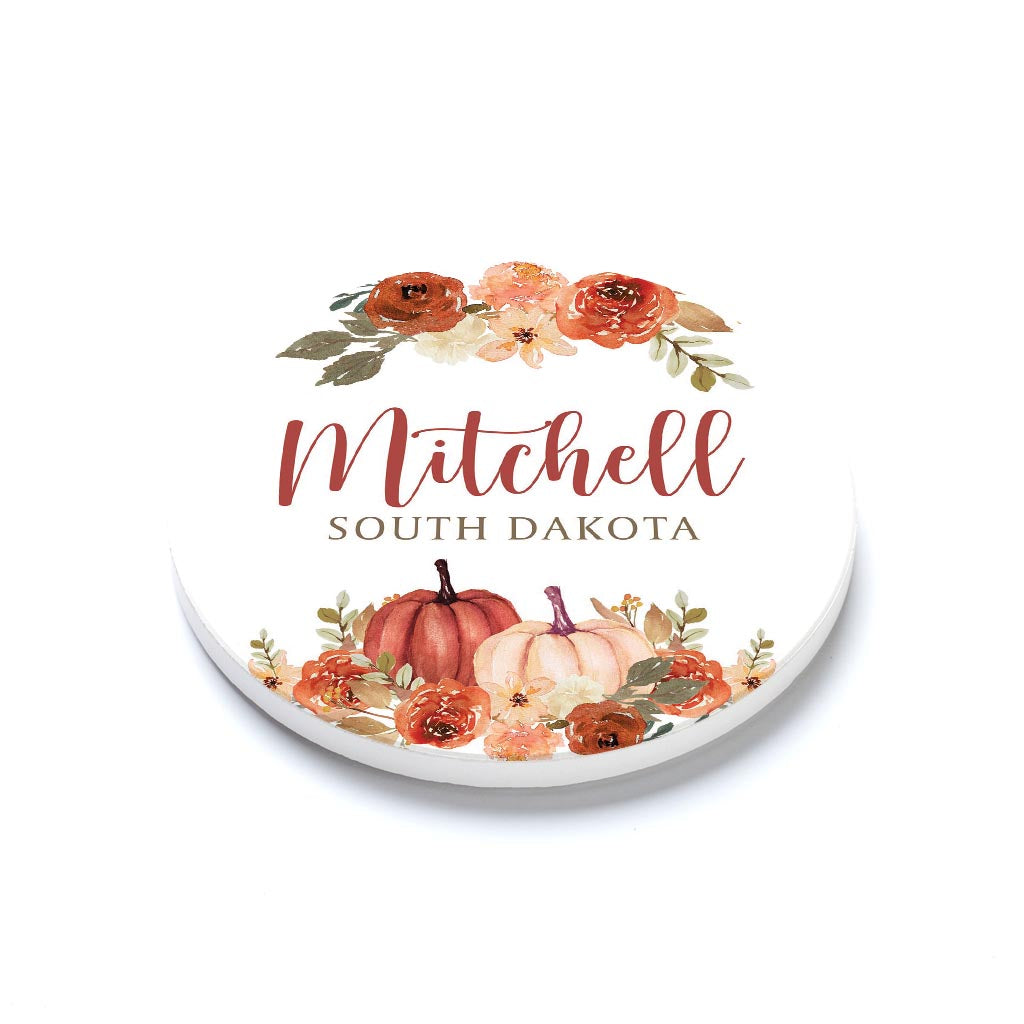 Ceramic Round Coaster-Fall & Harvest Mitchell South Dakota