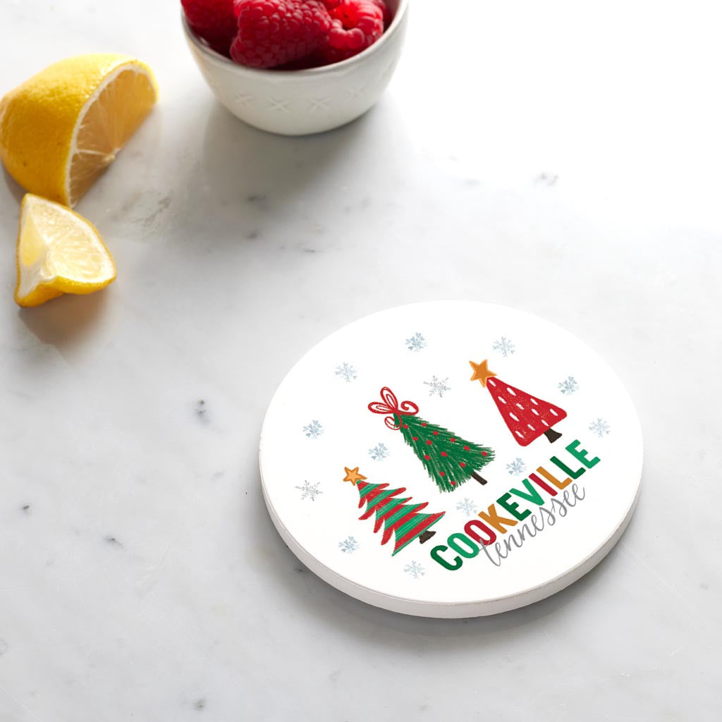 Ceramic Round Coaster-Whimsy Wonderland Cookeville Tennessee