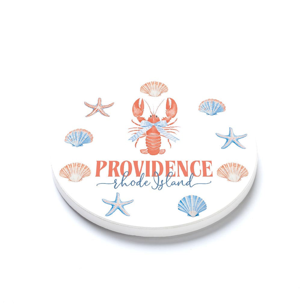 Ceramic Round Coaster-Love+Local New England Tides -1