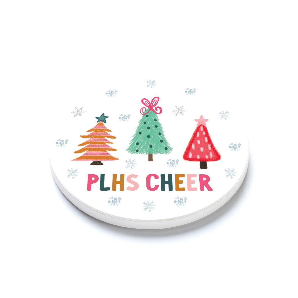 Ceramic Round Coaster-Whimsy Wonderland Bright PLHS Cheer