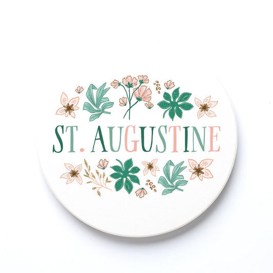 Ceramic Round Coaster-Love+Local Lush Tropics -0