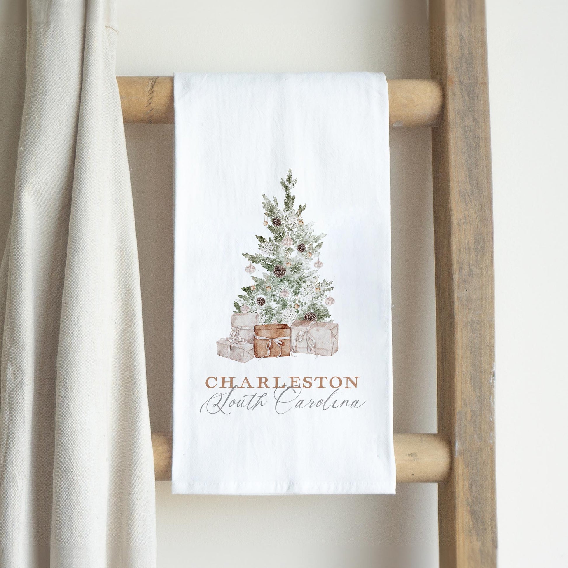 Cotton Tea Towel White-Crystal Cottage Charleston South Carolina -2