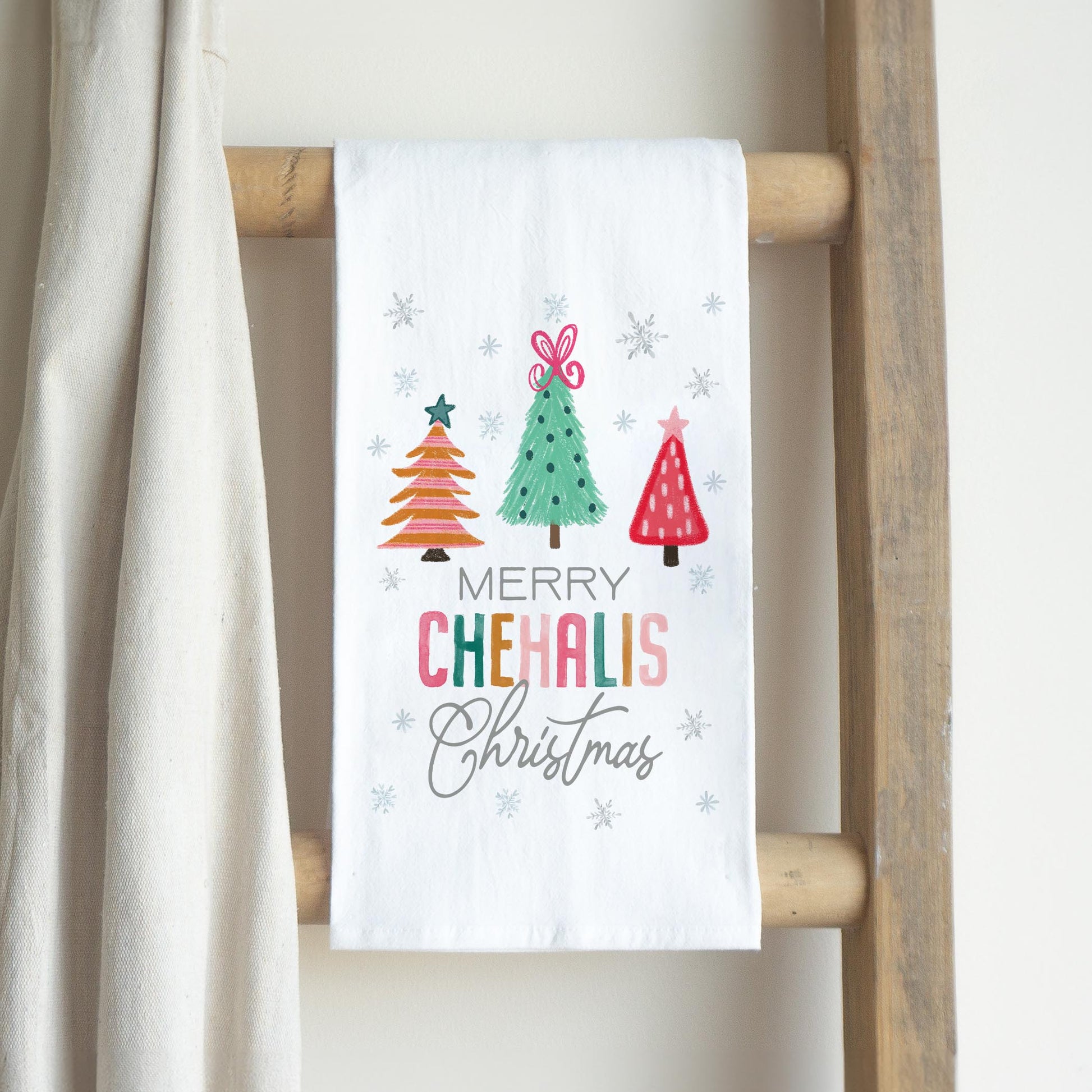 Cotton Tea Towel White-Whimsy Wonderland Bright Chehalis  -2