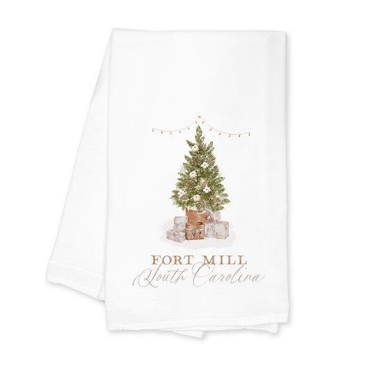 Cotton Tea Towel White-Cottage Tree Fort Mill South Carolina