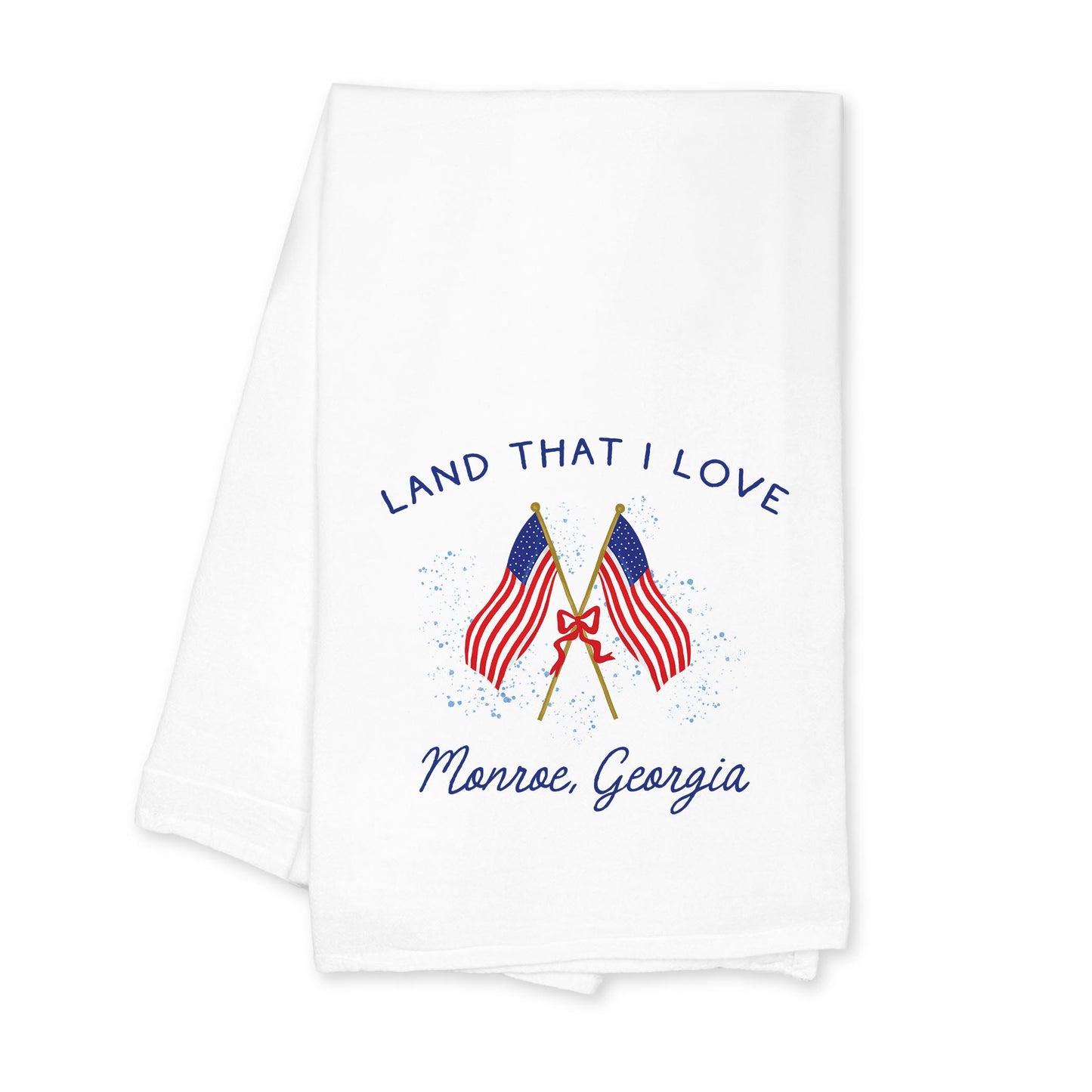Cotton Tea Towel White-Land That I Love Monroe Georgia -0