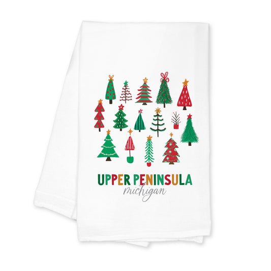 Cotton Tea Towel White-Whimsy Wonder Traditional Upper Peninsula Michigan -0