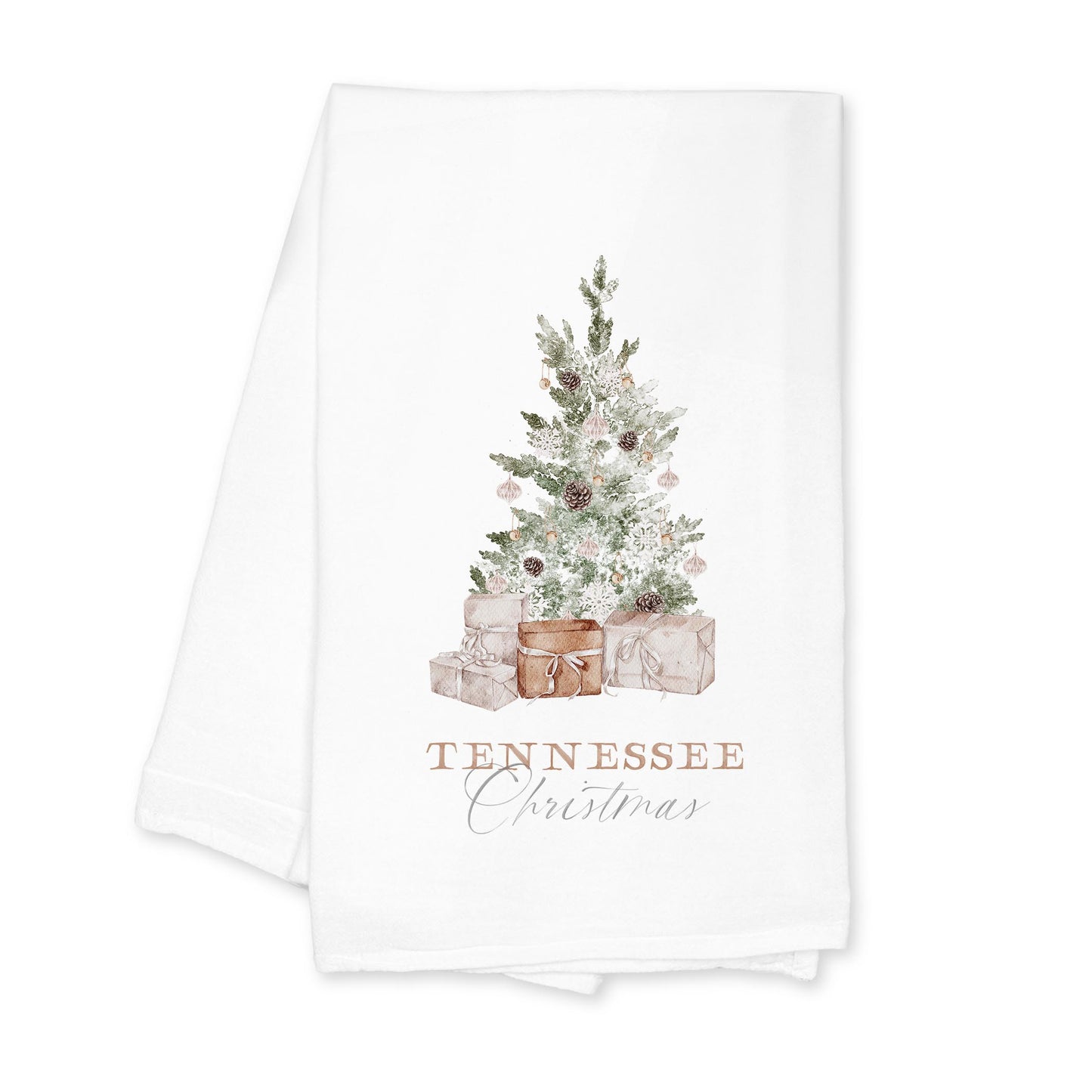 Cotton Tea Towel White-Crystal Cottage Tree Tennessee