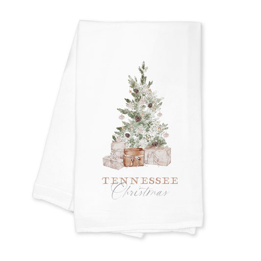 Cotton Tea Towel White-Crystal Cottage Tree Tennessee