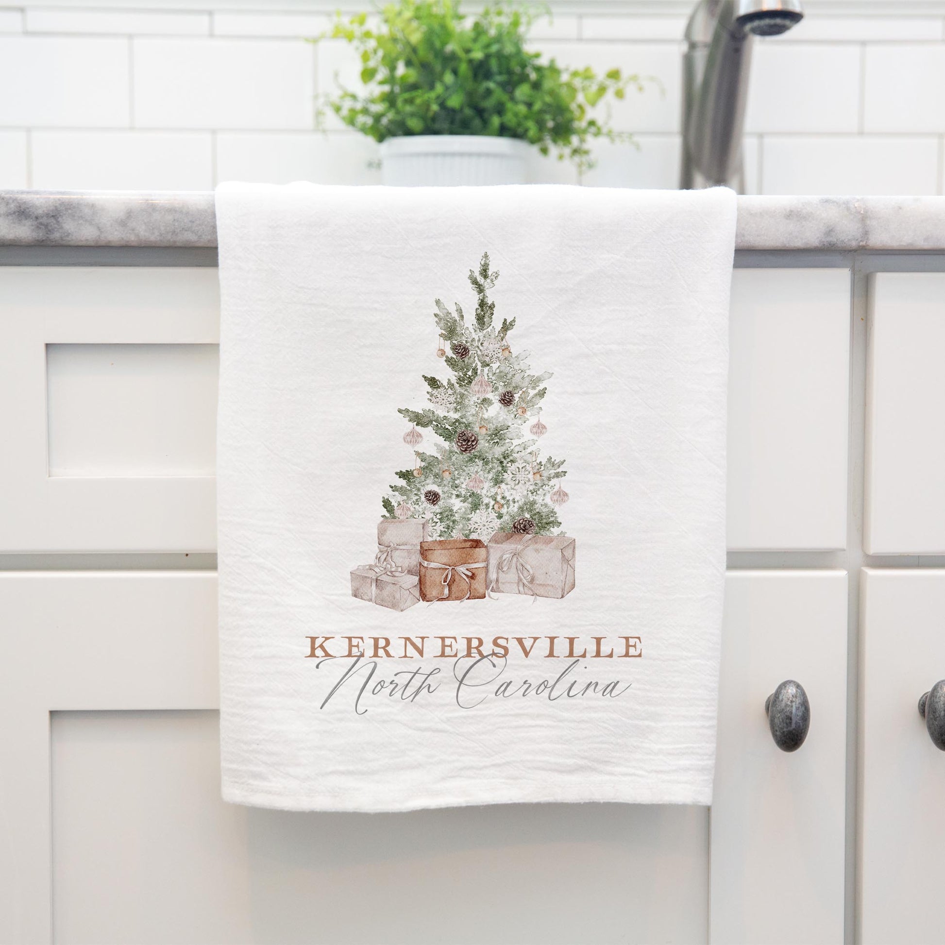 Cotton Tea Towel White-Crystal Cottage Kernersville North Carolina -3
