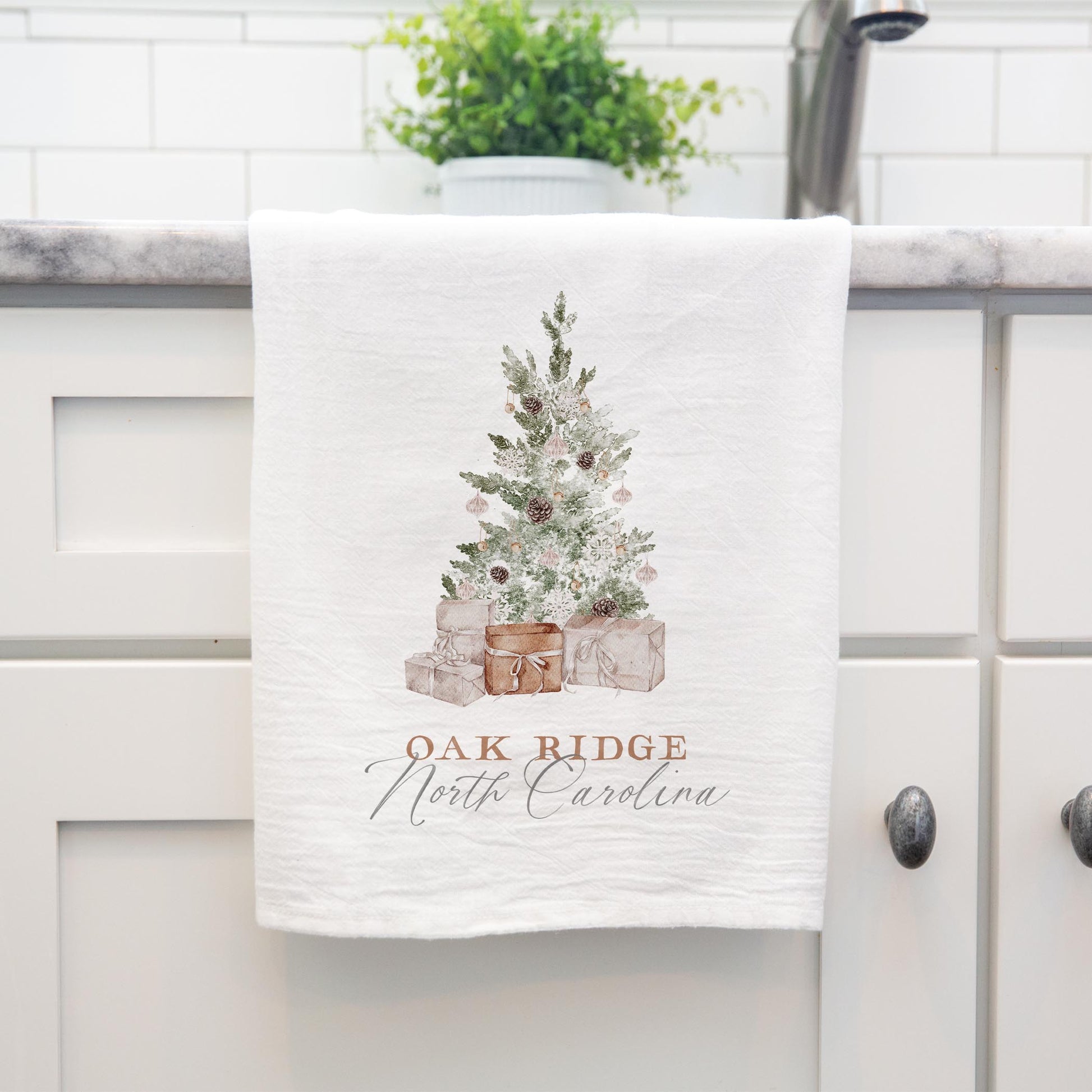 Cotton Tea Towel White-Crystal Cottage Oak Ridge North Carolina -3