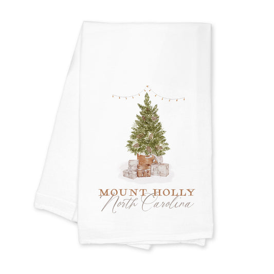 Cotton Tea Towel White-Cottage Tree Mount Holly North Carolina -0