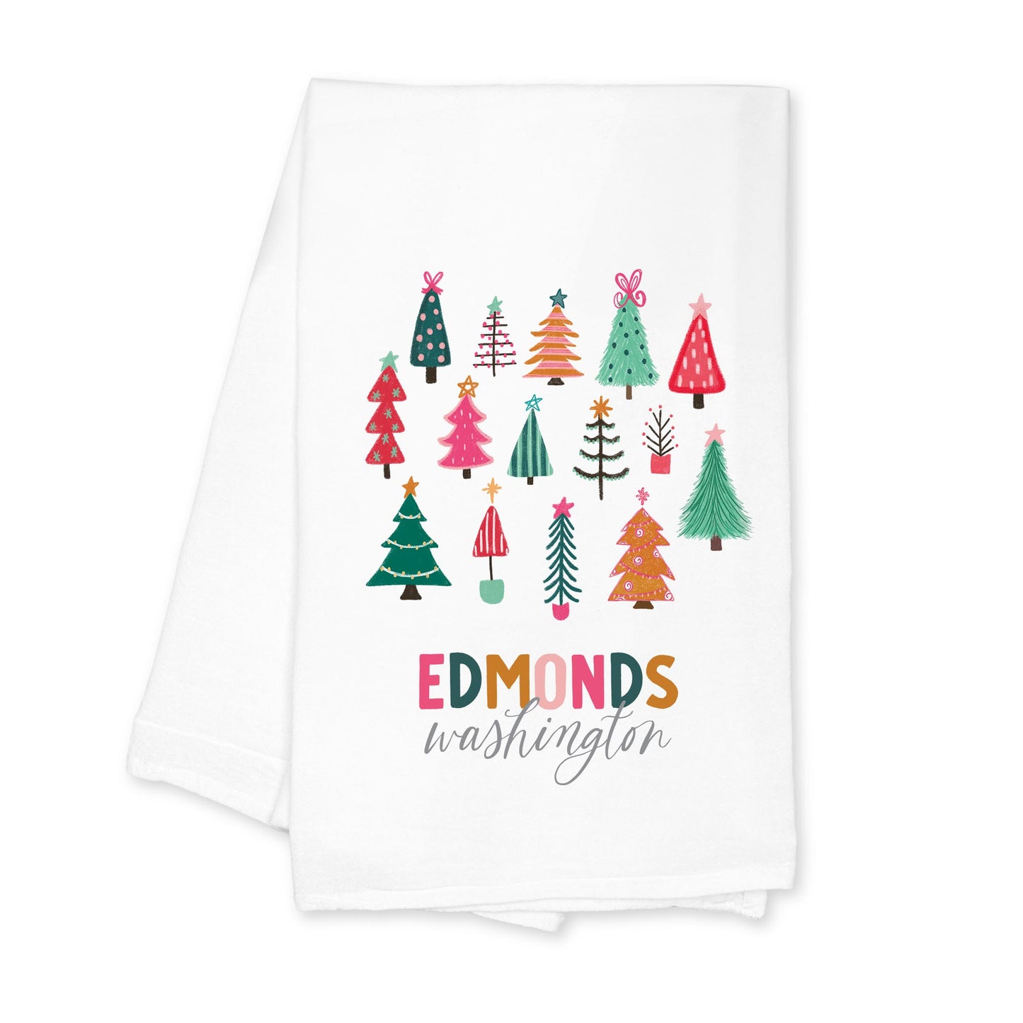 Cotton Tea Towel White-Whimsy Wonderland Edmonds Washington