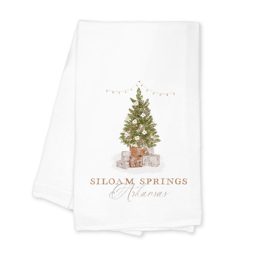 Cotton Tea Towel White-Cottage Tree Siloam Springs Arkansas