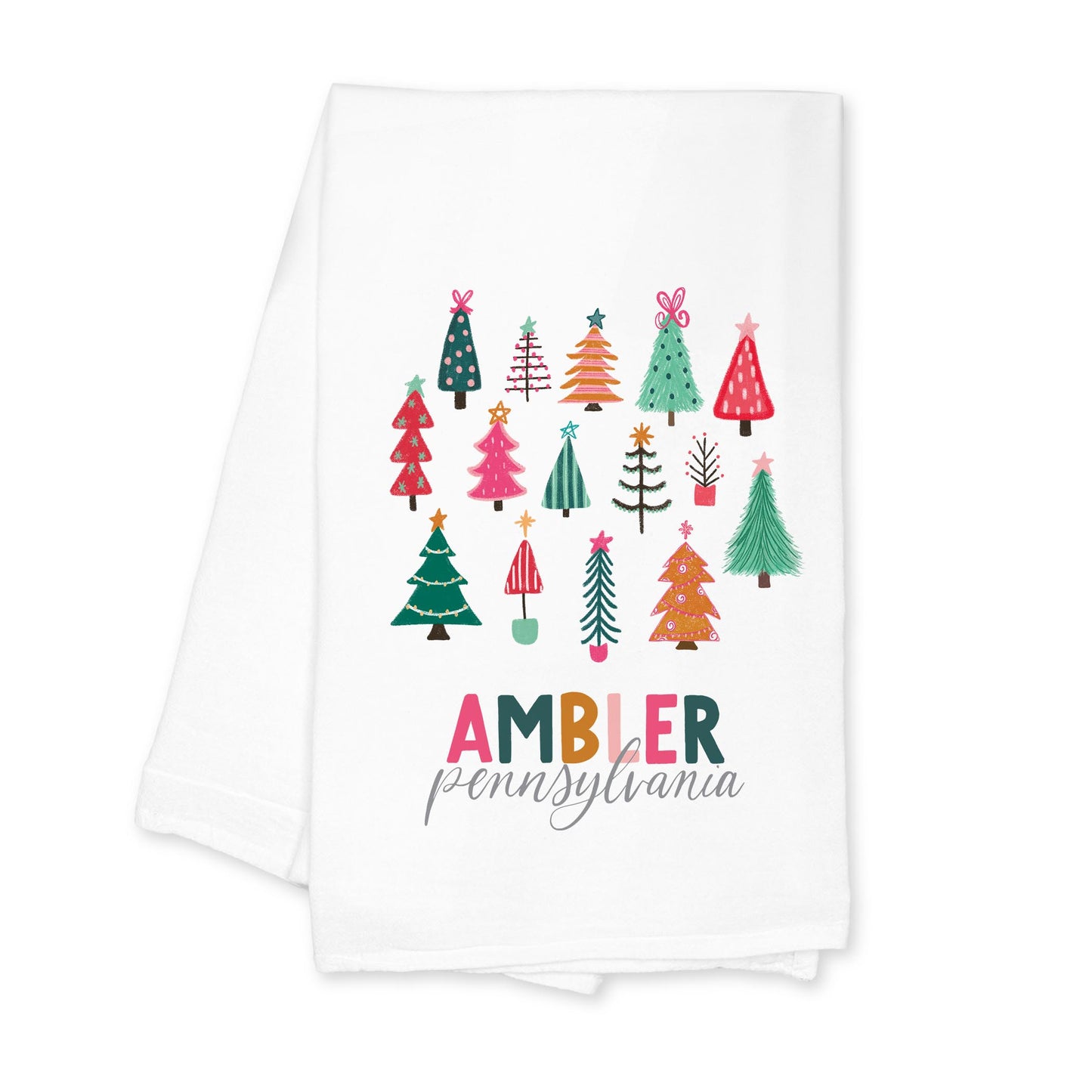 Cotton Tea Towel White-Whimsy Wonderland Ambler Pennsylvania -0