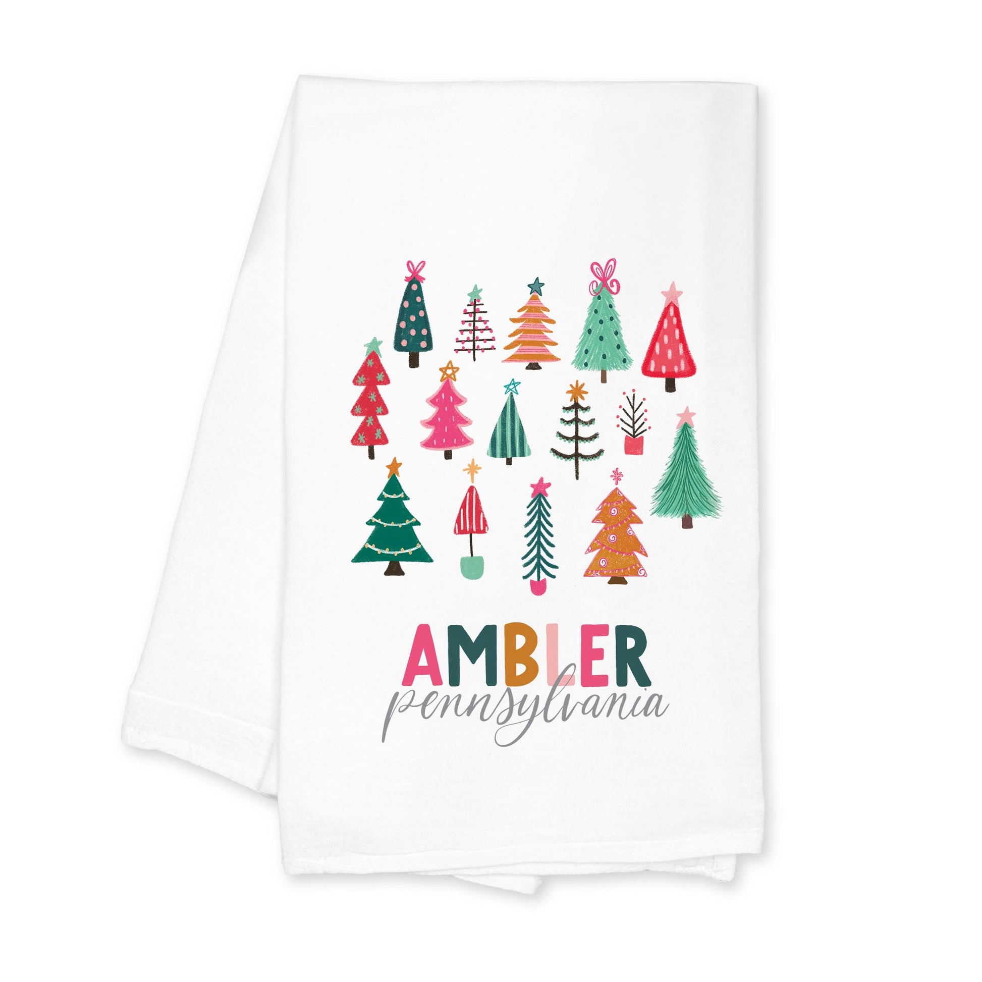 Cotton Tea Towel White-Whimsy Wonderland Ambler Pennsylvania -0