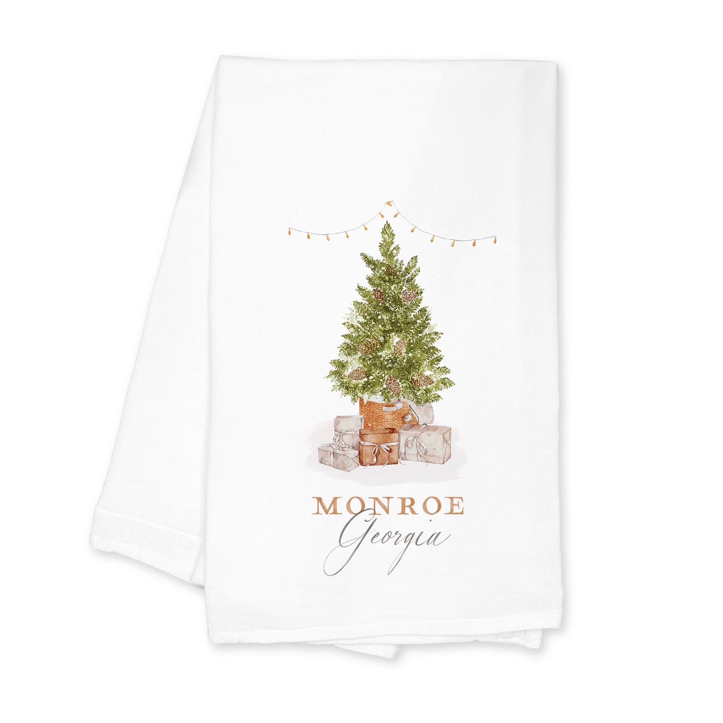 Cotton Tea Towel White-Cottage Tree Monroe Georgia -0