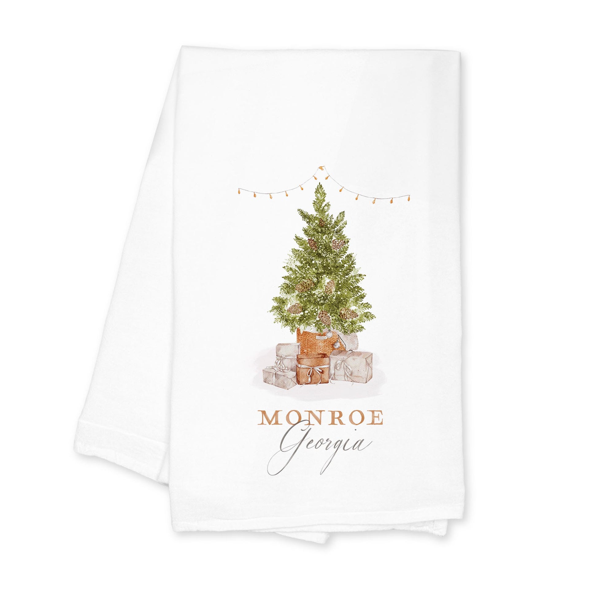 Cotton Tea Towel White-Cottage Tree Monroe Georgia -0