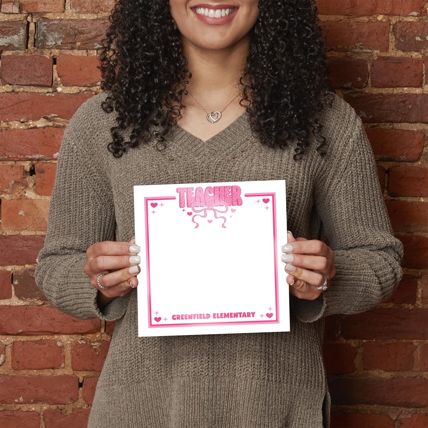 8x8 Glass Dry Erase-Love+Local Classroom Coquette Teacher Bow -2