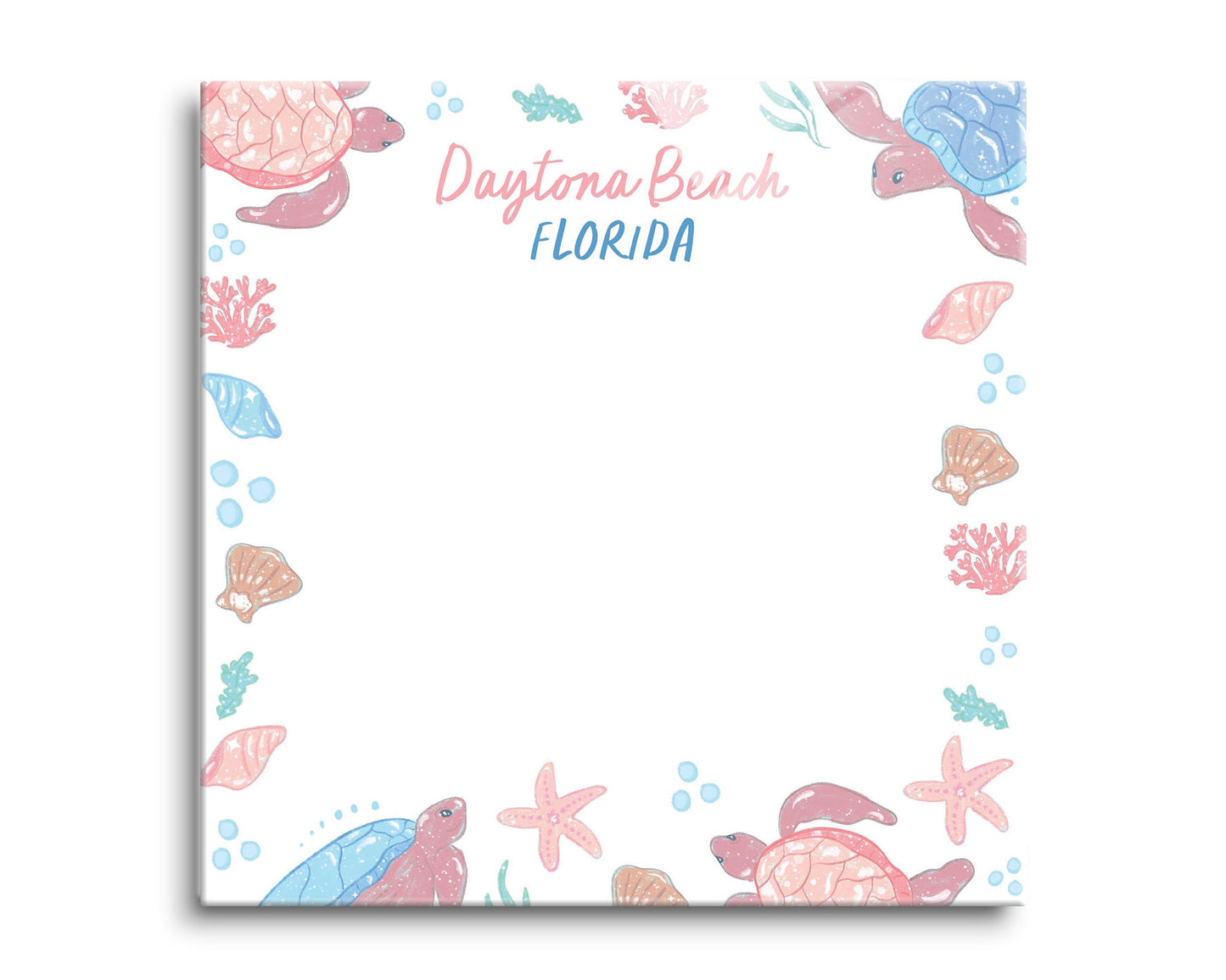 8x8 Glass Dry Erase-City & State Coastal Sea Turtles -0