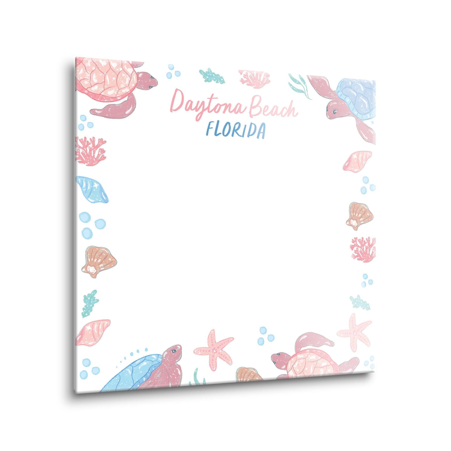8x8 Glass Dry Erase-City & State Coastal Sea Turtles -1
