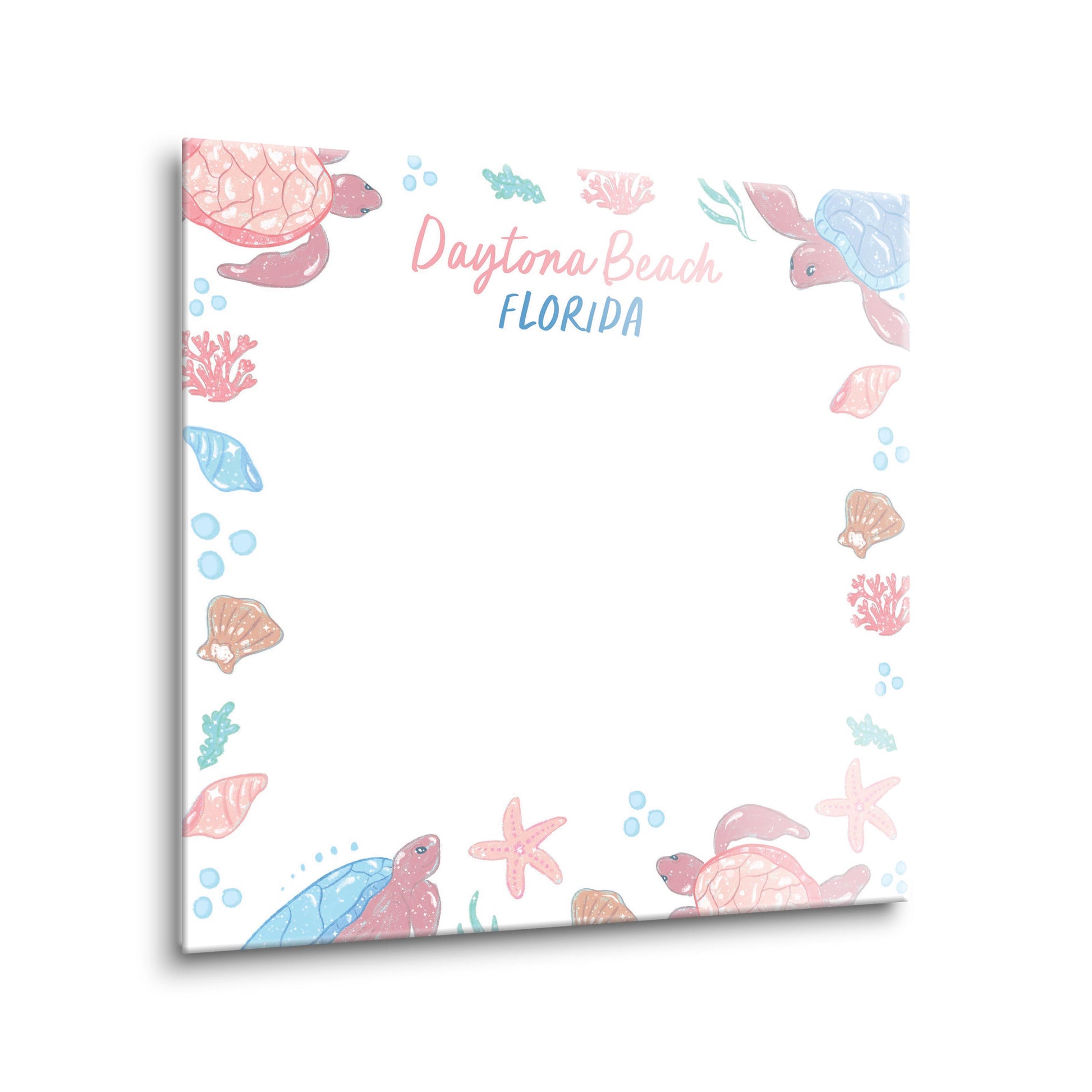 8x8 Glass Dry Erase-City & State Coastal Sea Turtles -1