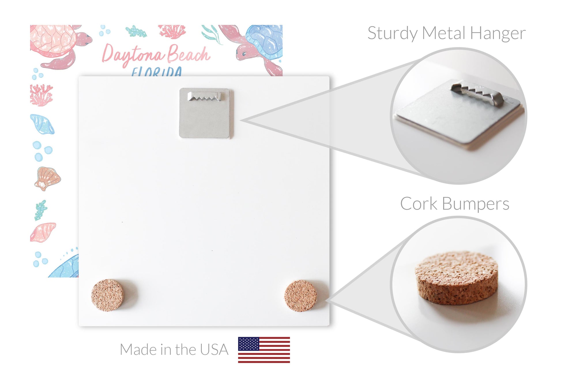 8x8 Glass Dry Erase-City & State Coastal Sea Turtles -4