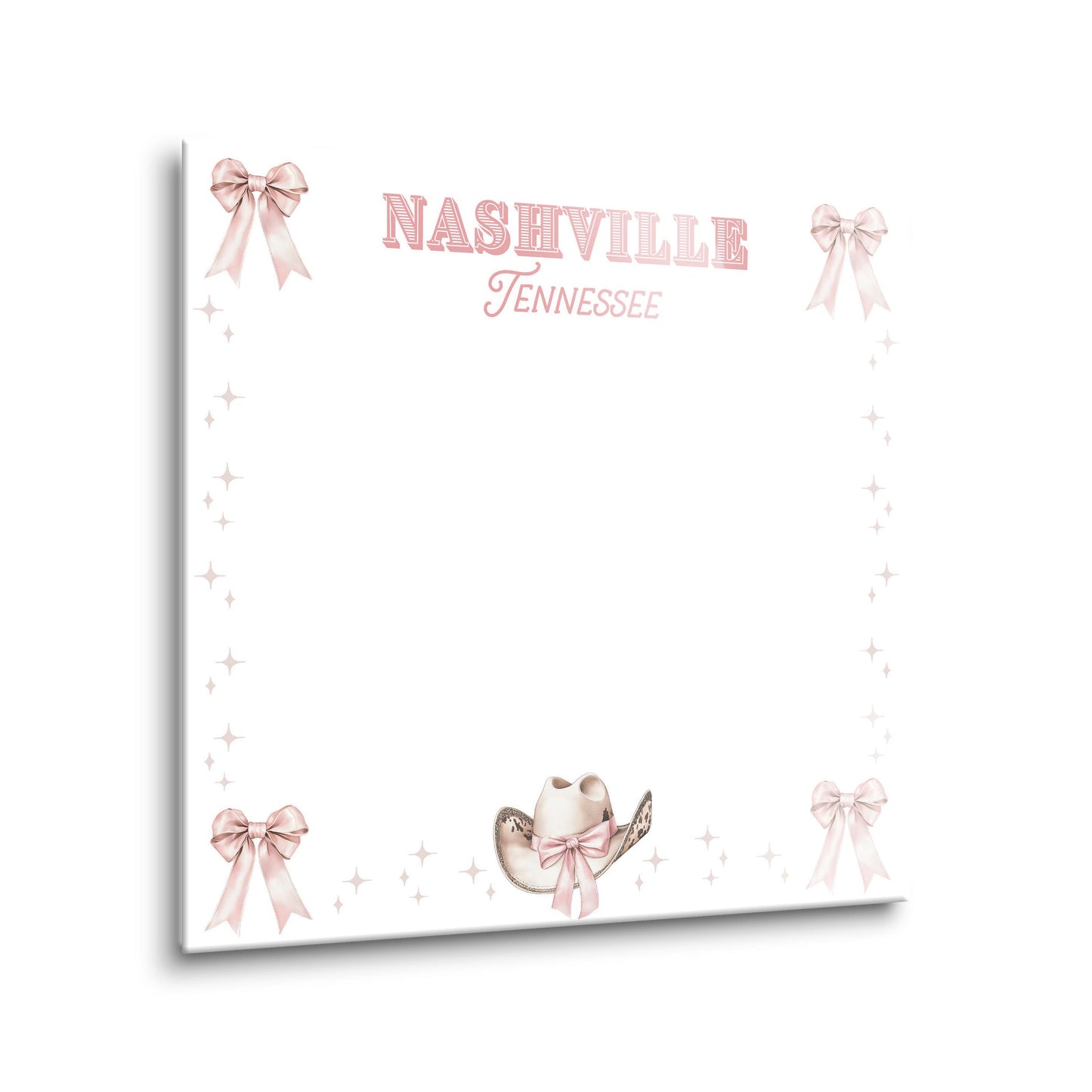 8x8 Glass Dry Erase-Love+Local Coquette Cowgirl -1
