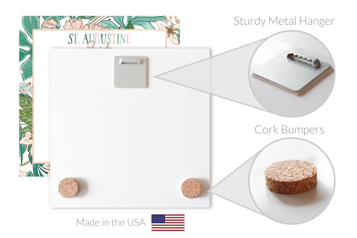 8x8 Glass Dry Erase-Love+Local Lush Tropics -4