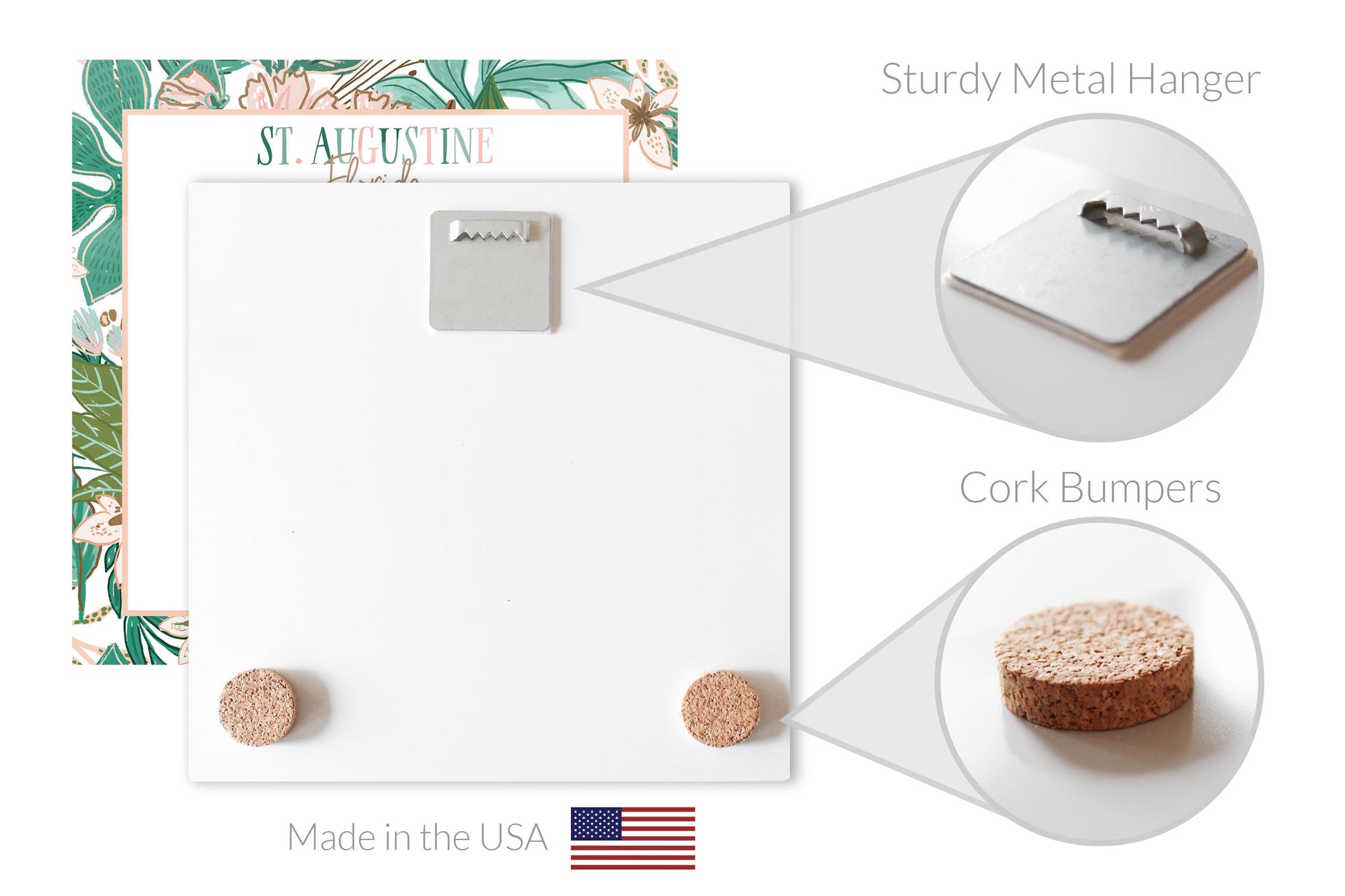 8x8 Glass Dry Erase-Love+Local Lush Tropics -4