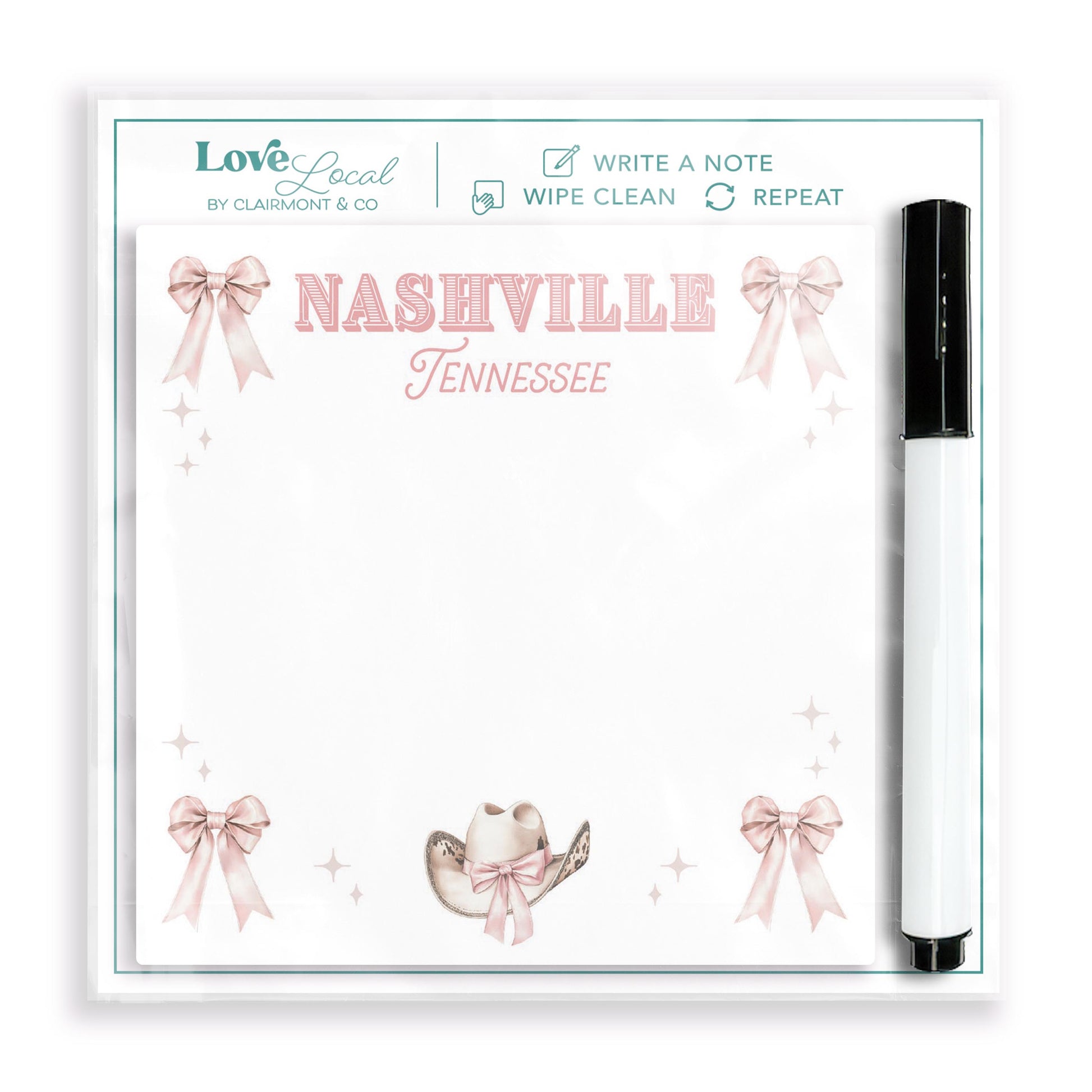 4x4 Clear Reminder Love Local-Love+Local Coquette Cowgirl Hat -0