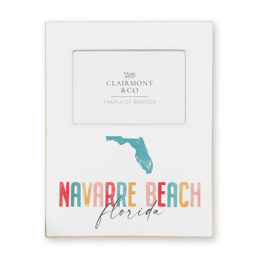Lily Frame Vertical-Watercolor City Navarre Beach Florida -0