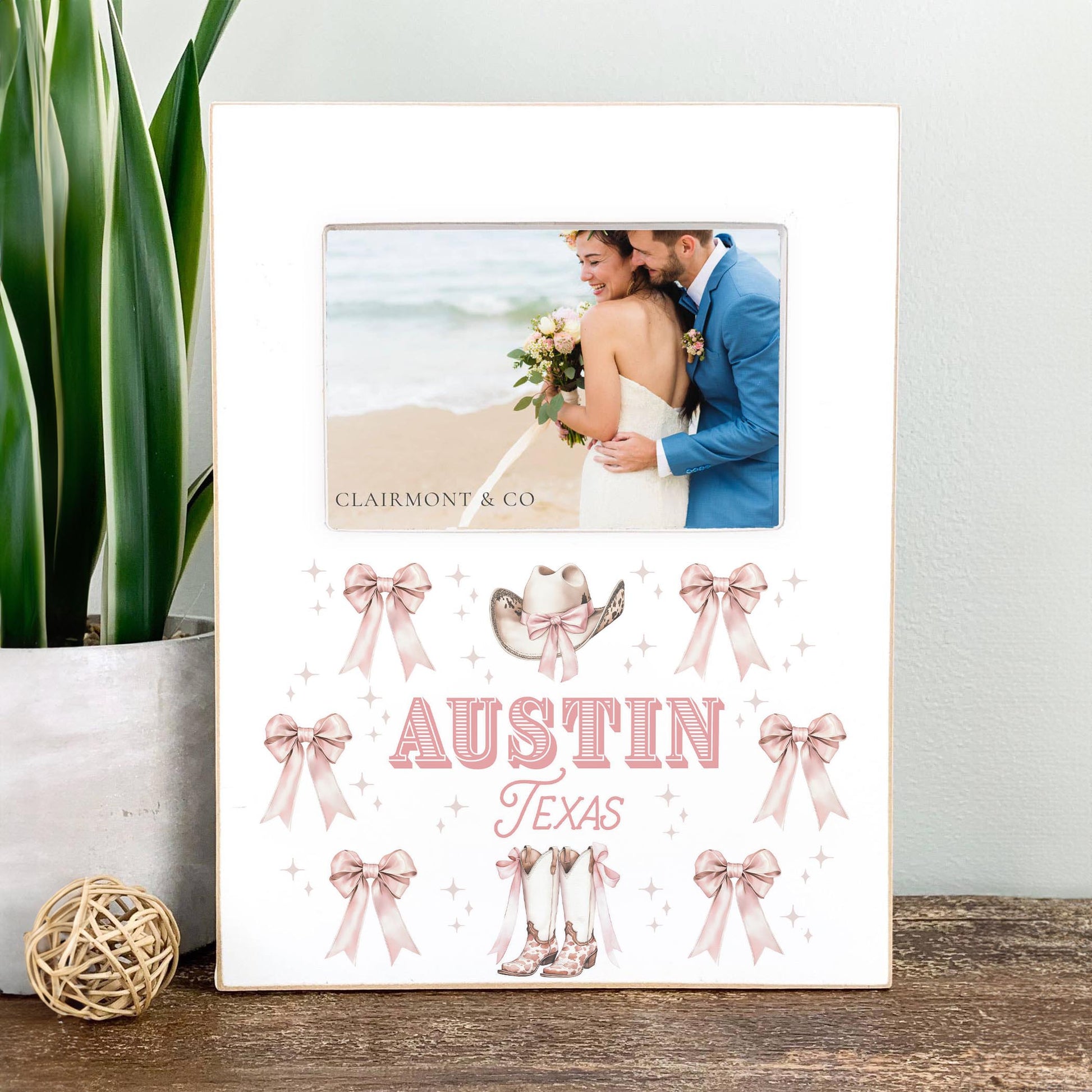 Lily Frame Vertical-Love+Local Coquette Cowgirl Bow & Boots -2