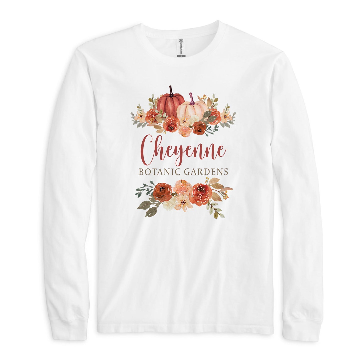 Long Sleeve T-Shirt White-Fall & Harvest Cheyenne Botanic Gardens