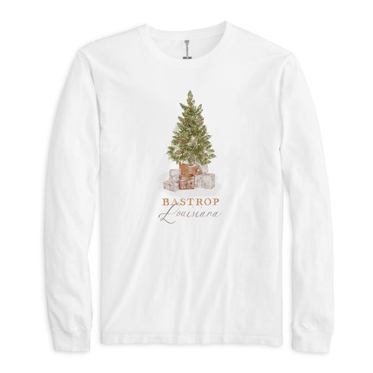 Long Sleeve T-Shirt White-Cottage Tree Bastrop Louisiana