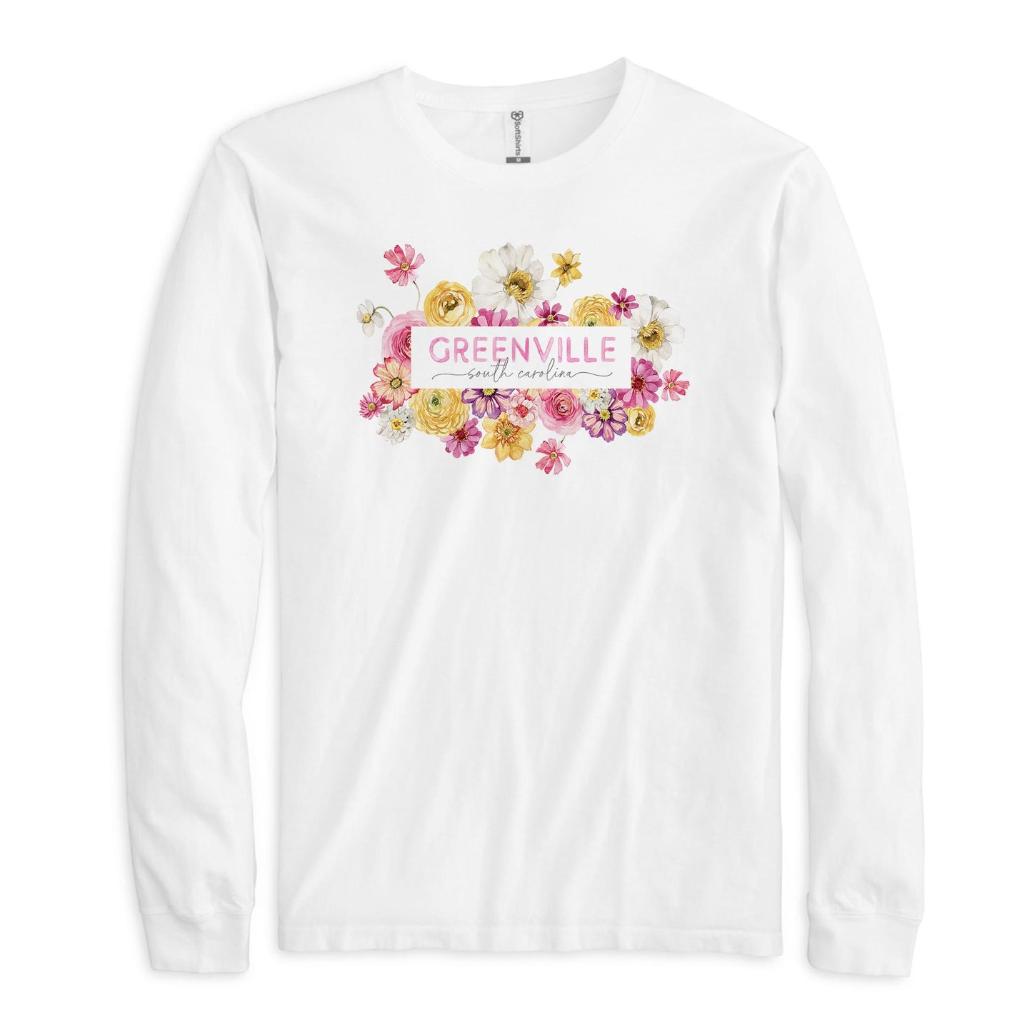 Long Sleeve T-Shirt White-Love+Local Fantasy Garden -0