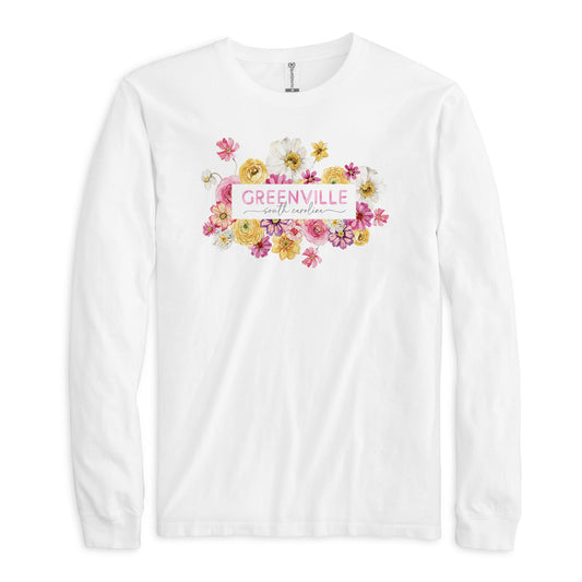 Long Sleeve T-Shirt White-Love+Local Fantasy Garden -0