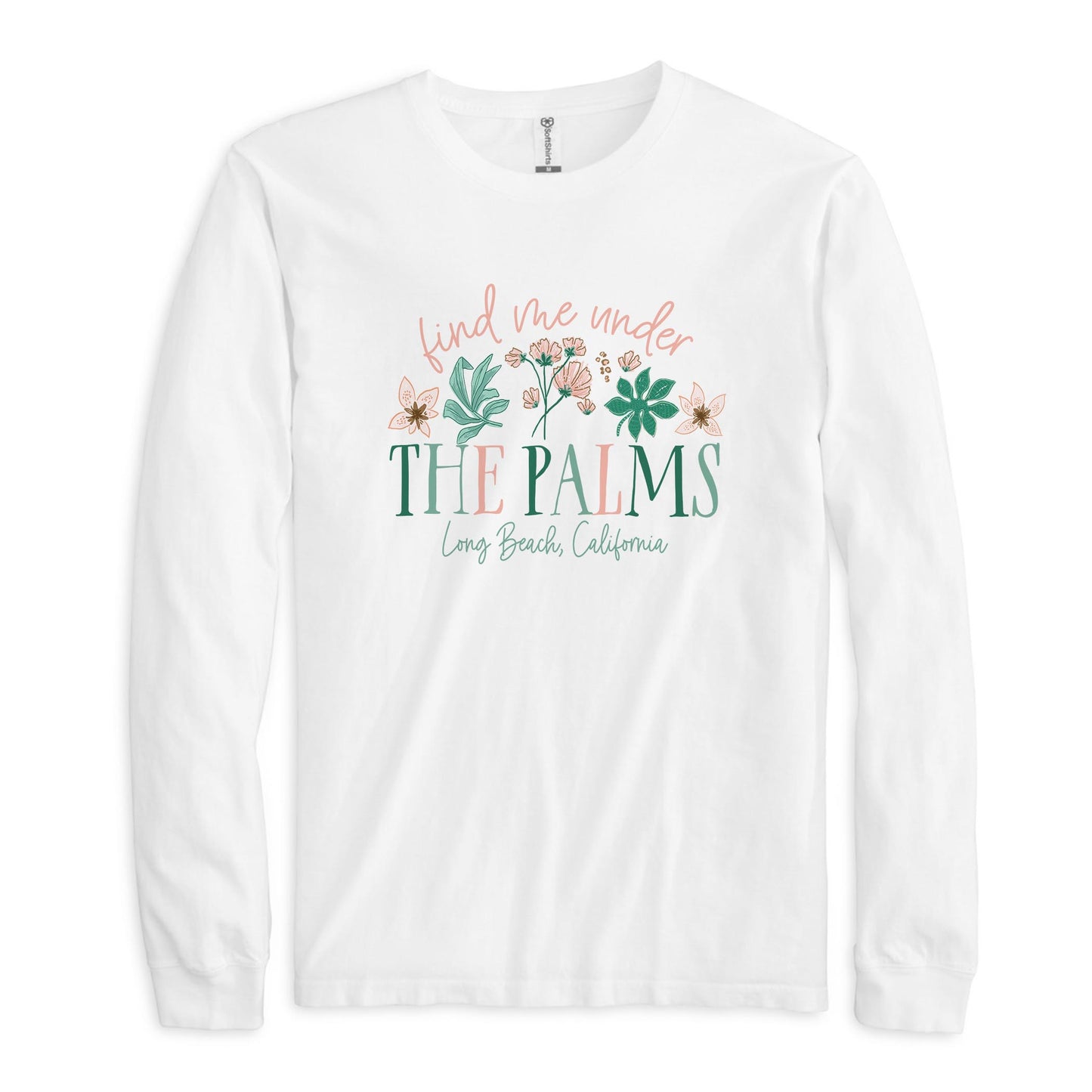 Long Sleeve T-Shirt White-Love+Local Lush Tropics -0
