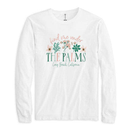 Long Sleeve T-Shirt White-Love+Local Lush Tropics -0