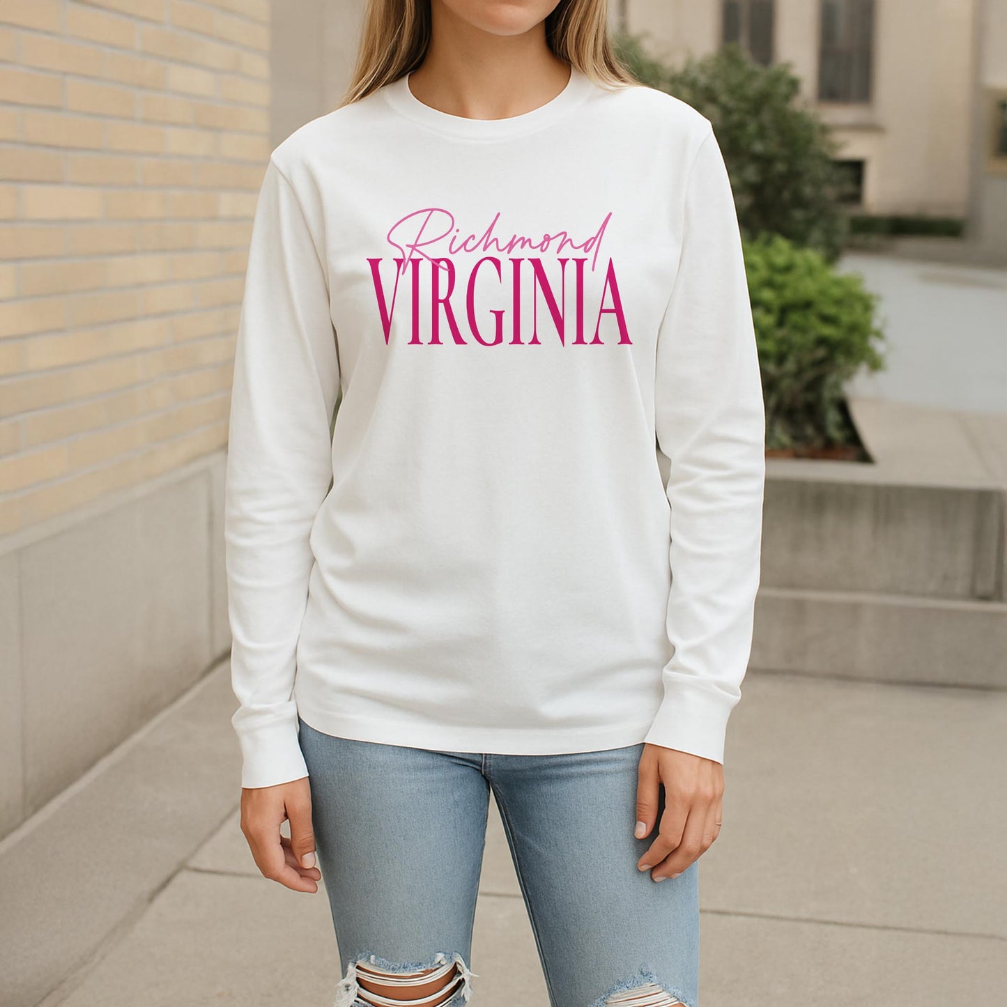 Long Sleeve T-Shirt White-Love+Local Bonita Bows -2